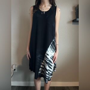Black and White Tye Dye Dress